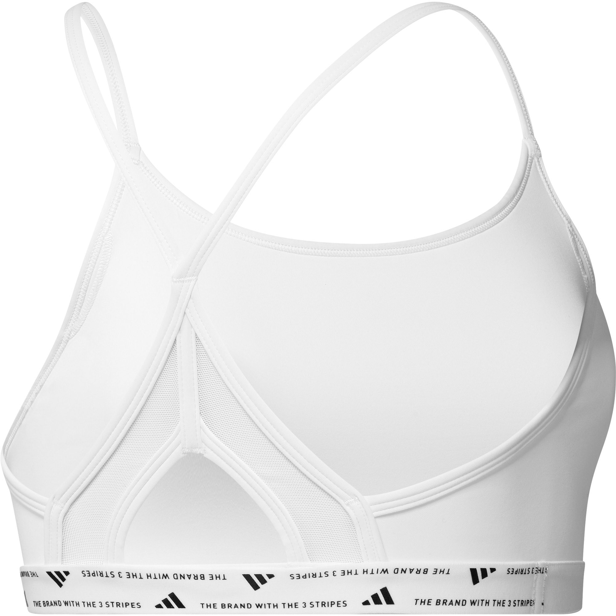 adidas Aeroreact Training 3-Streifen Sport BH Damen weiß