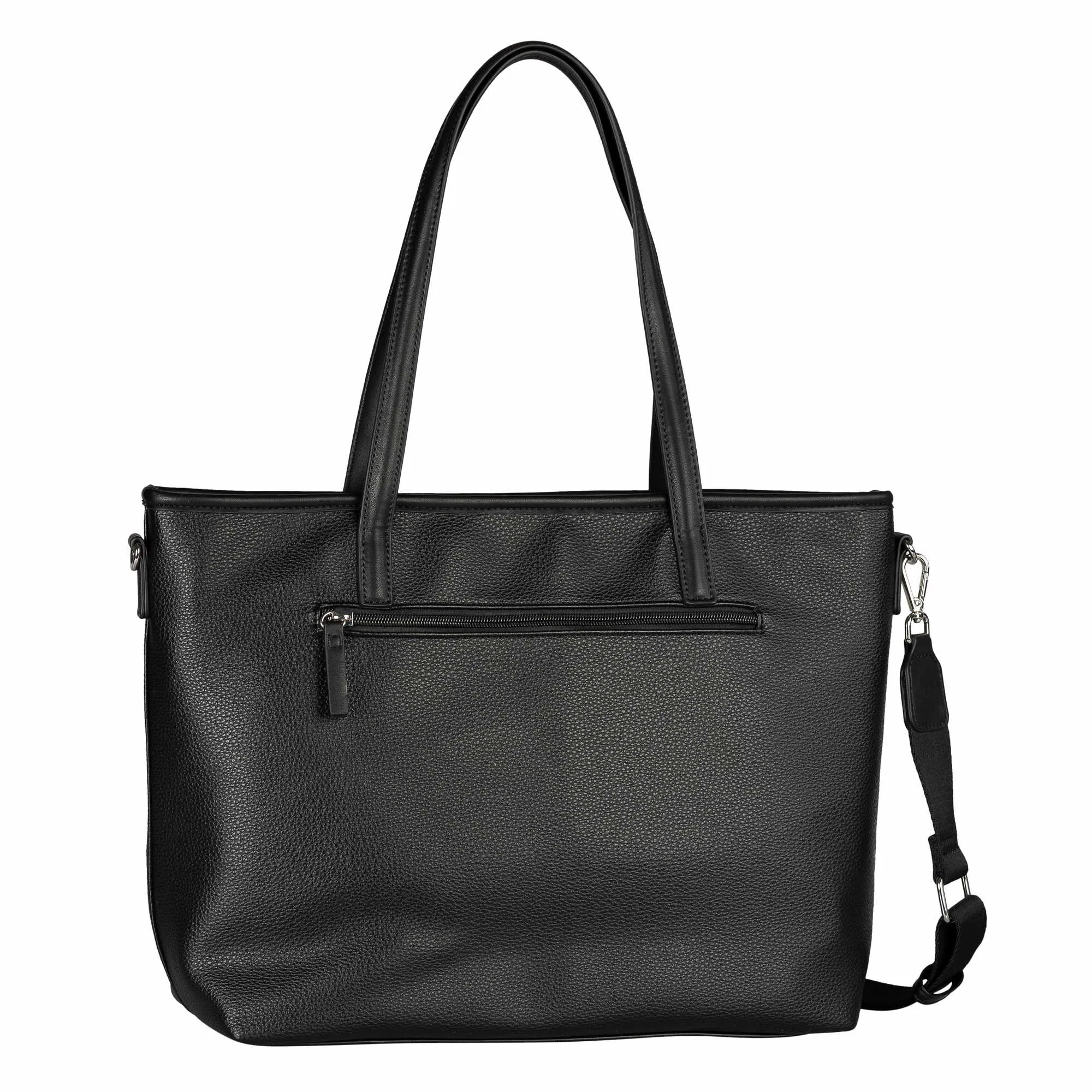 TOM TAILOR Shopper Schwarz Lederimitat