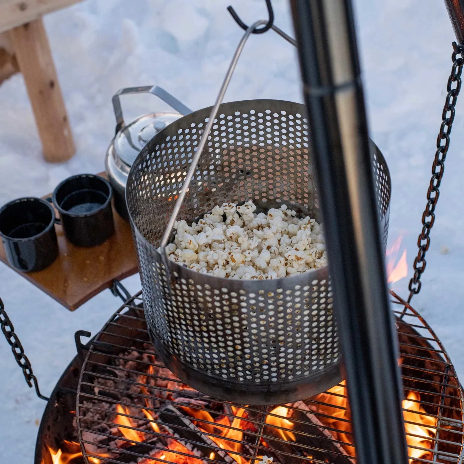 Espegard Popcorngryte i rustfritt stål Stainless Steel