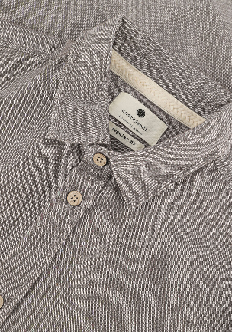 ANERKJENDT bruine anerkjendt casual overhemd aklouis l/s linen shirt