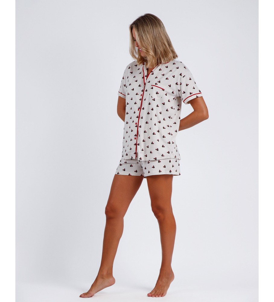 Pijama aberto de manga curta com lantejoulas da Minnie Mouse da Disney