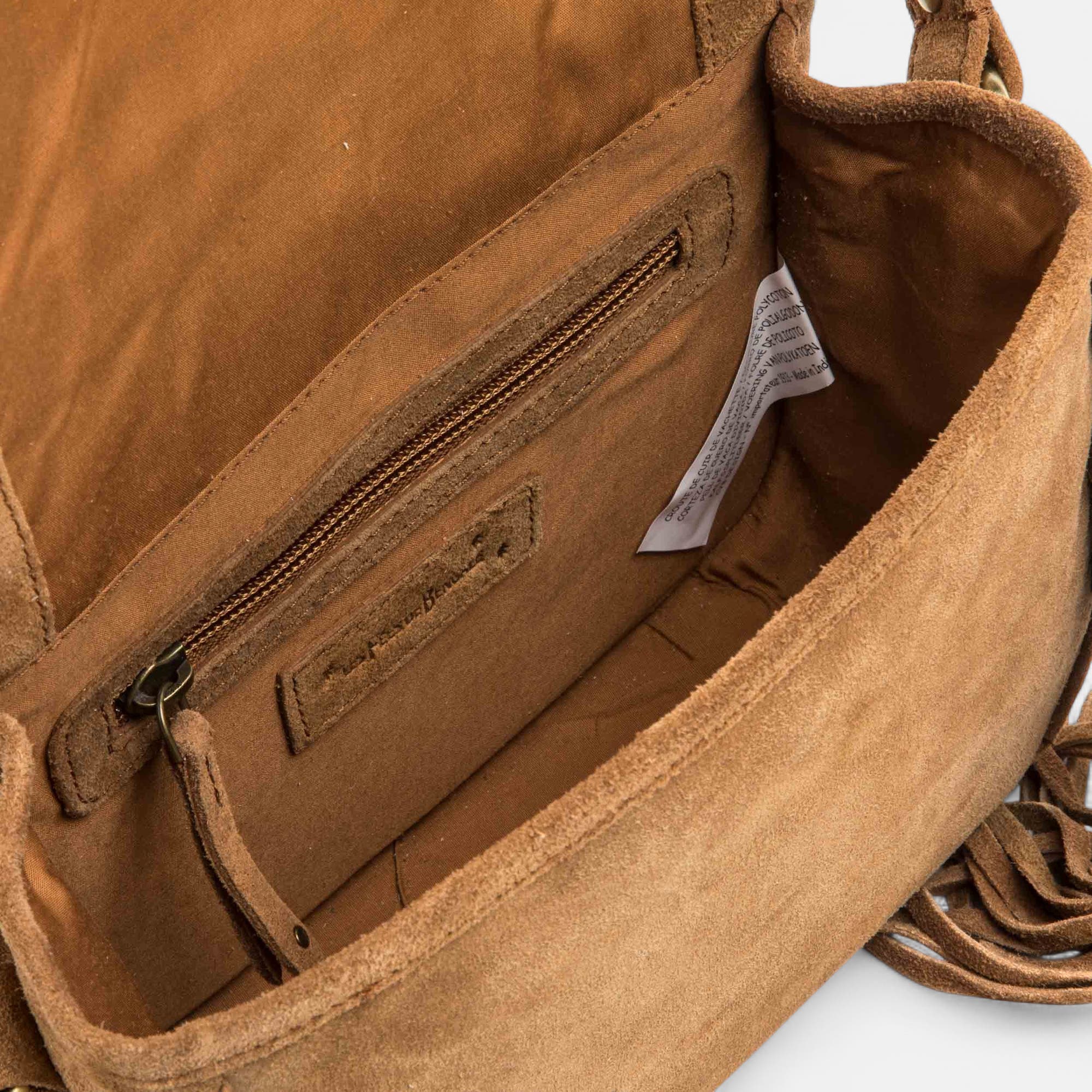 Sac bandoulière en cuir cognac