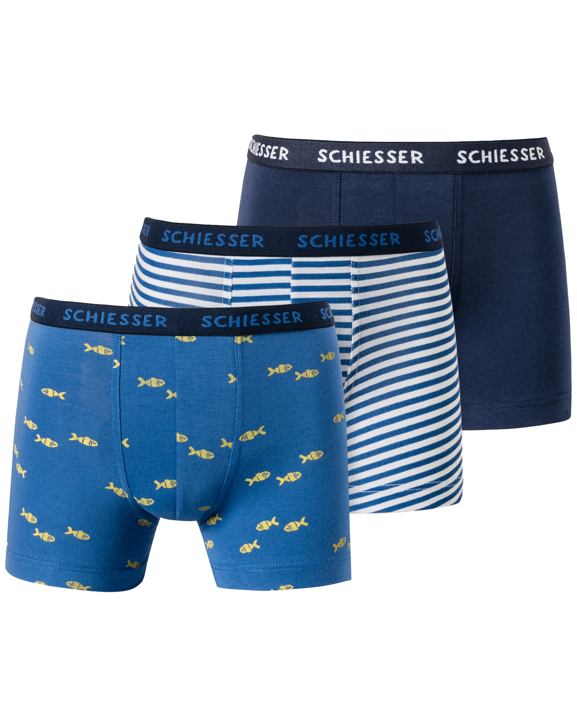 Boxershorts SCHOOL OF FISH II 3er-Pack in blau