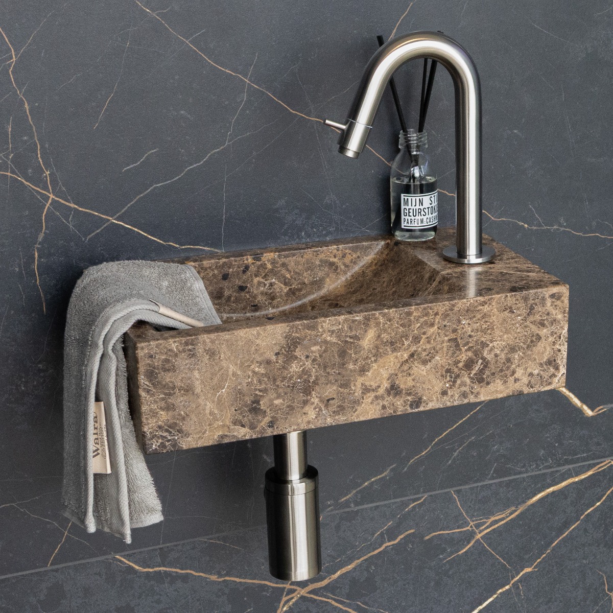 Saniclear Exclusive gebogen fonteinkraan RVS