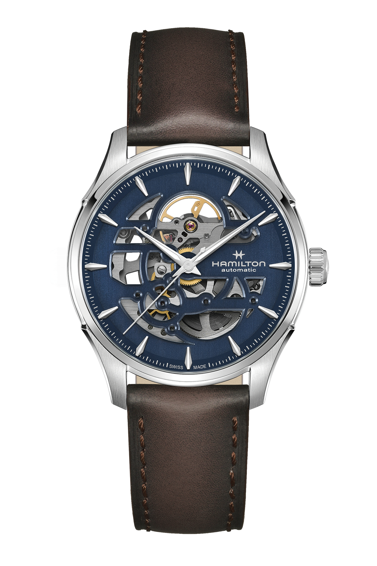 Hamilton Jazzmaster Skeleton Auto Braun H42535541