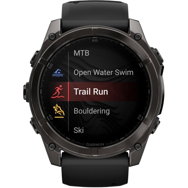 Montre cardio GPS GARMIN FENIX 8 AMOLED 51MM SAPPHIRE TITANE TITANE CARBON GREY