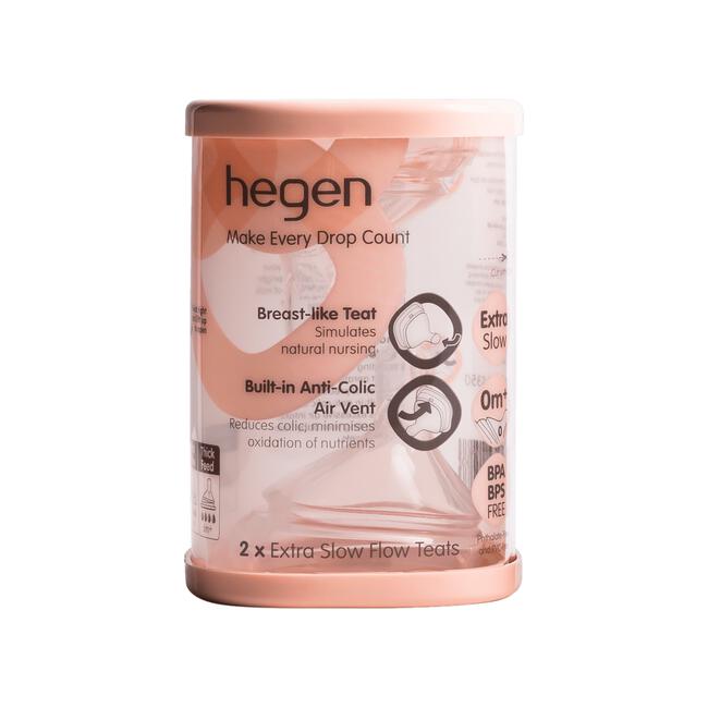 Hegen Extra Slow Flow Speen Newborn0m+ 2-pack