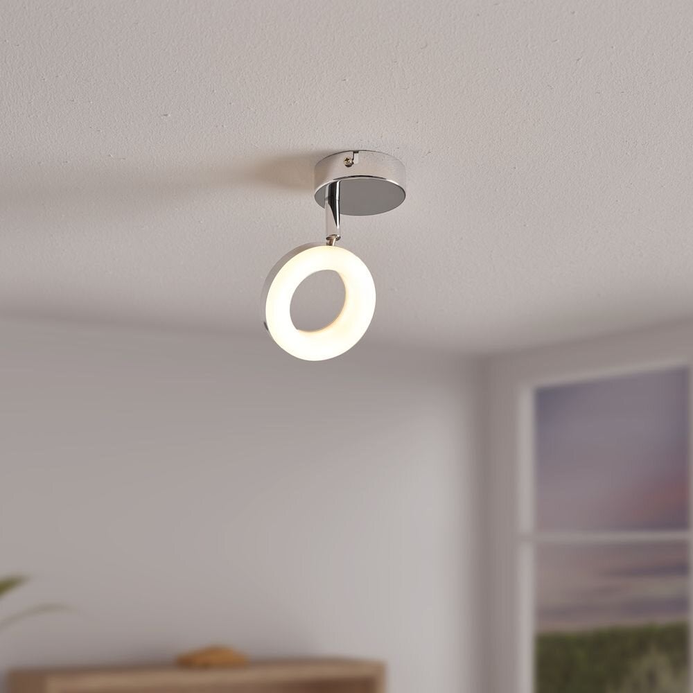 LED wand- en plafondspot Cecilia in chroom en wit, 4W, 400lm