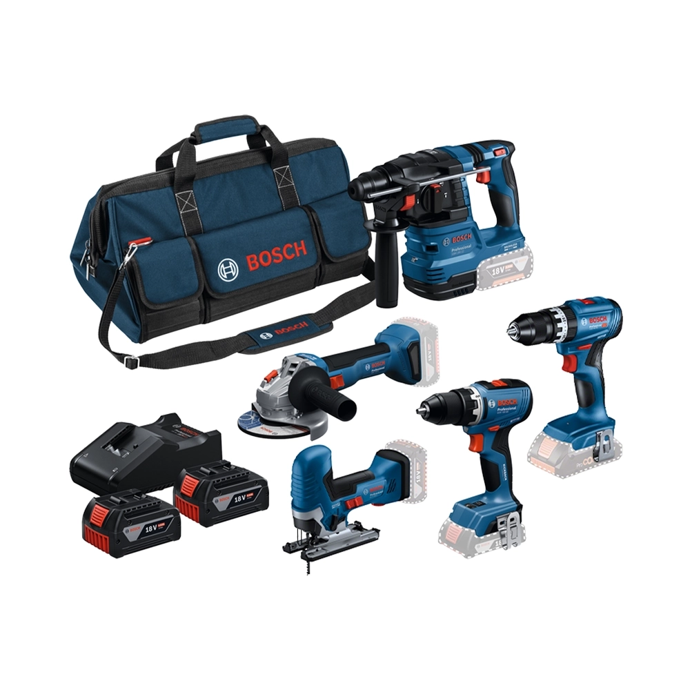 Bosch 5 Tool Kit GSR+GWS+GBH+GSB+GST