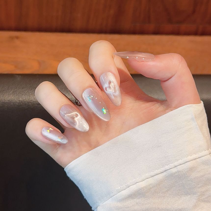 eovda - Heart Cat Eye Press On Nail (Various Designs)