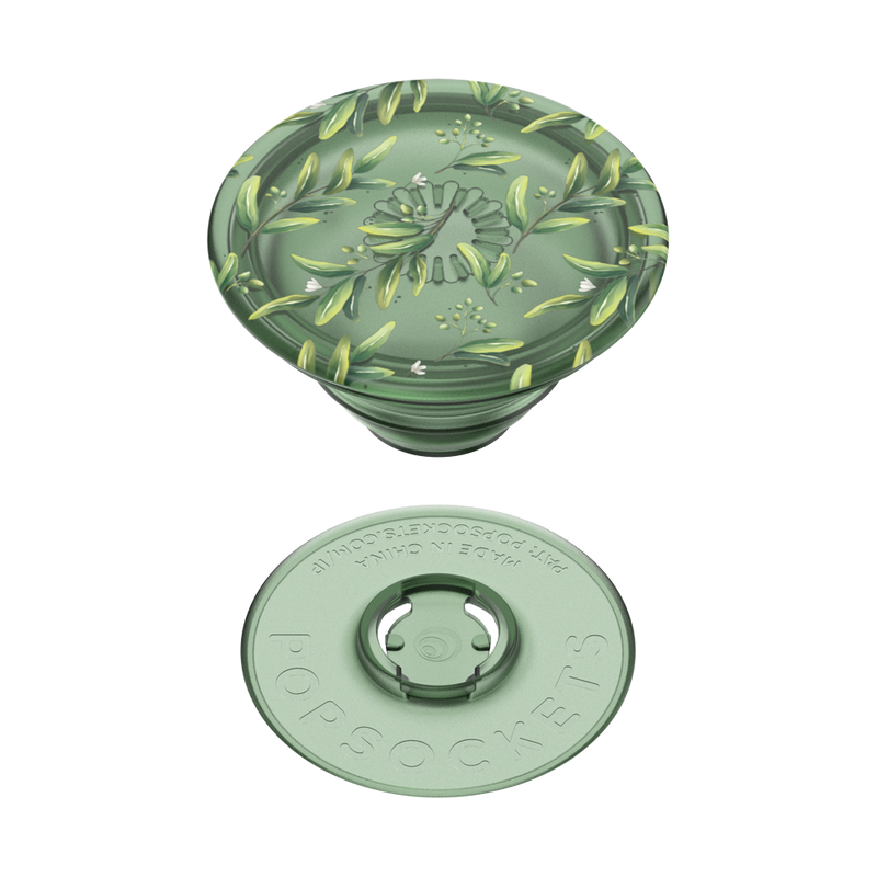 PopGrip Premium Finger Griff Halterung (Austauschbarer Top) für Smartphones / Tablets (807373) - Plant Core Olive