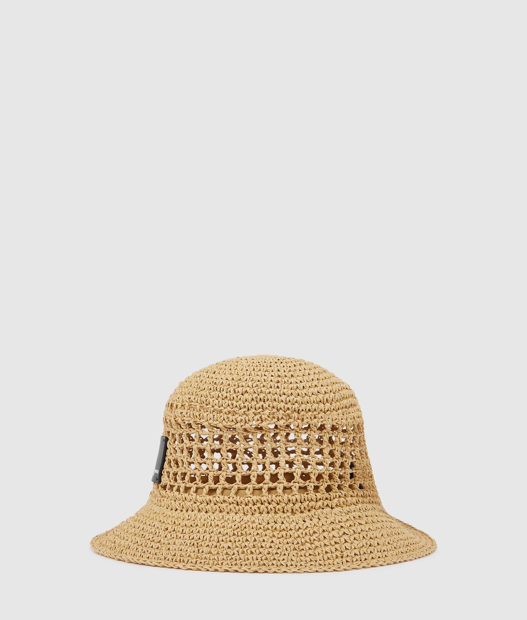Boxlogo raffia vissershoedje