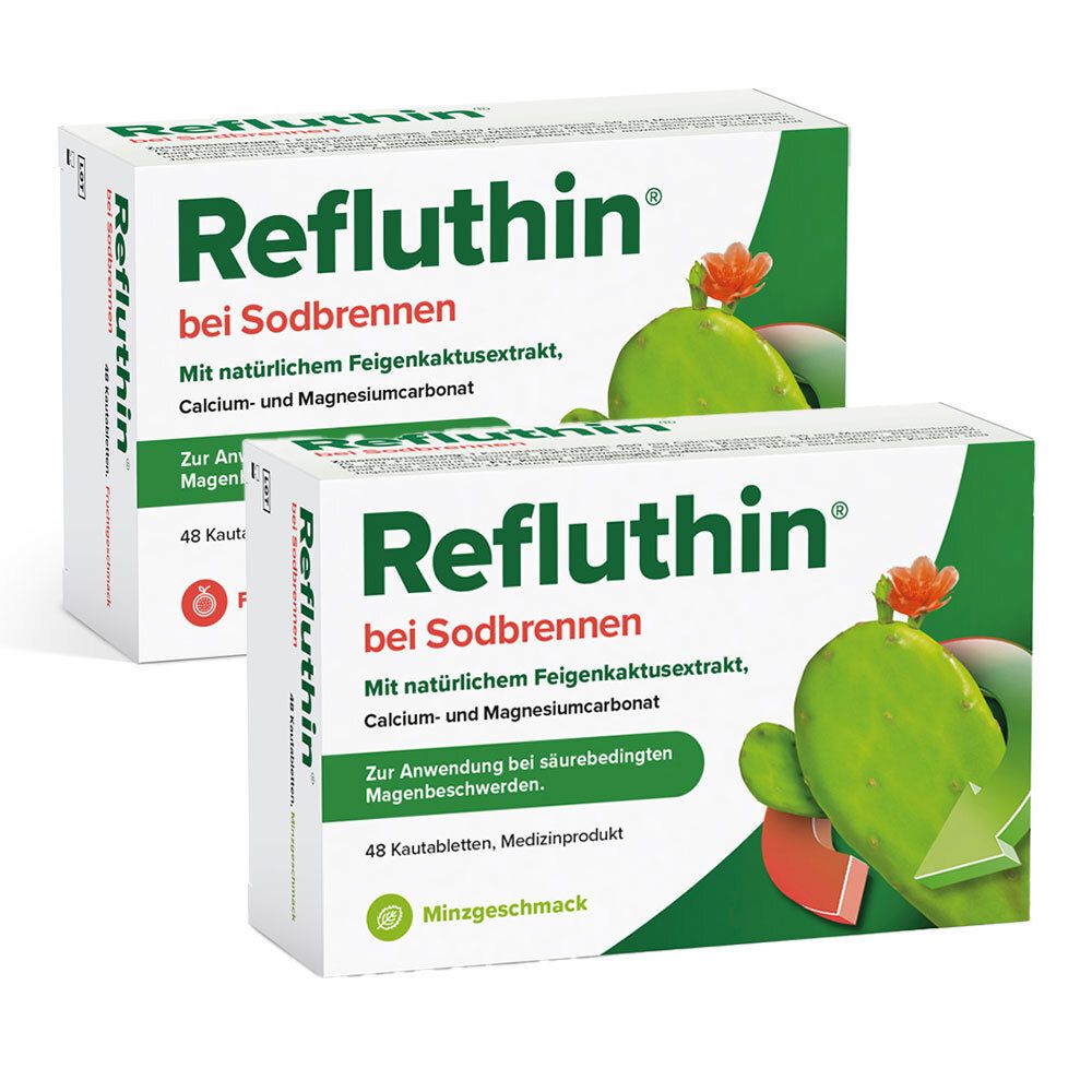 Refluthin® bei Sodbrennen Frucht + Refluthin® bei Sodbrennen Minze