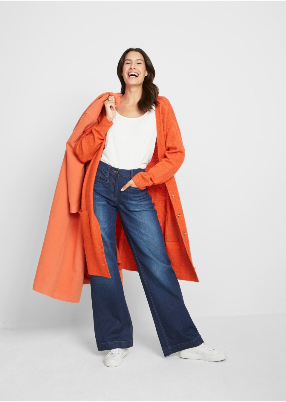 Jean coton avec taille confortable, style Marlène