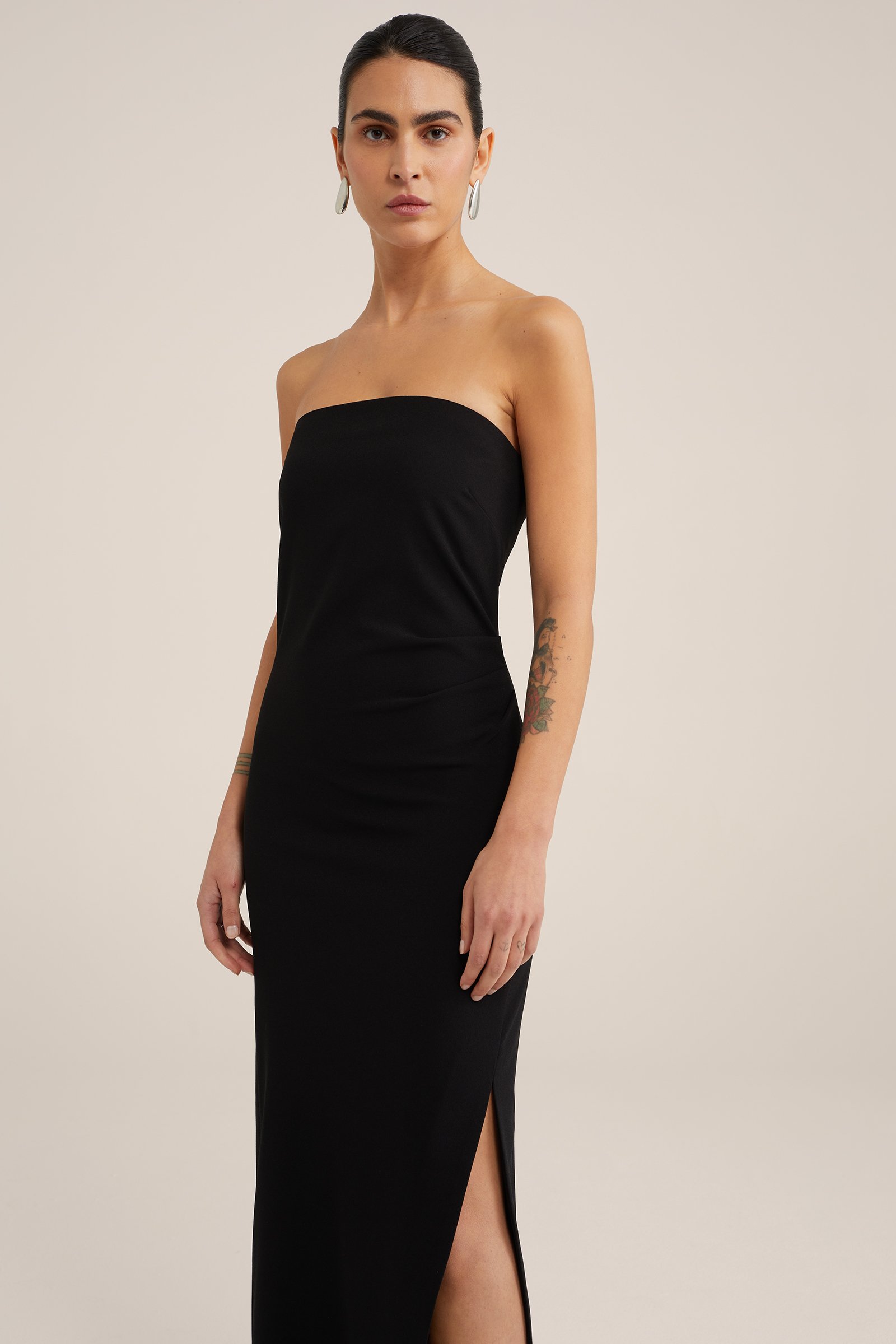 strapless jurk WE Studio Zwart