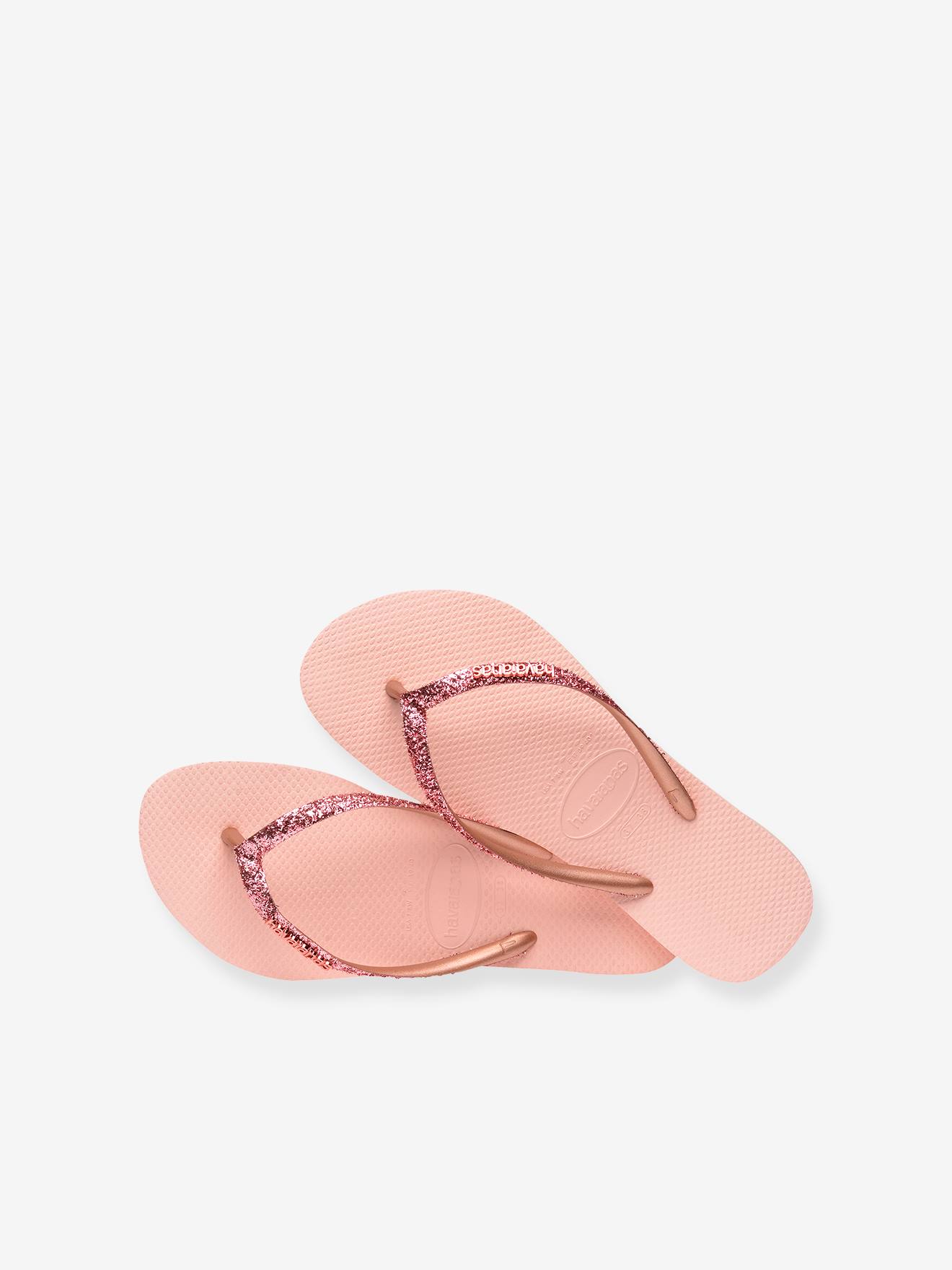 Chinelo infantil HAVAIANAS Slim Glitter II rosa