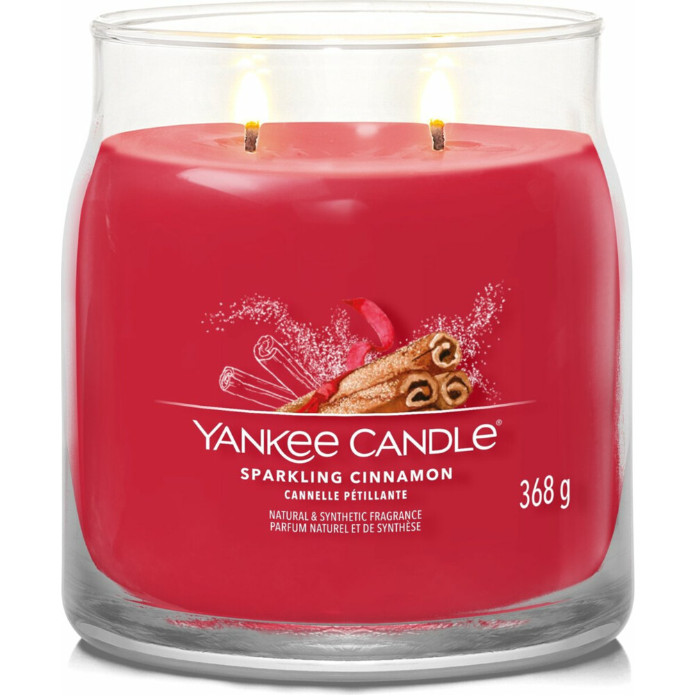 Yankee Candle Geurkaars Medium Jar Sparkling Cinnamon368 gr