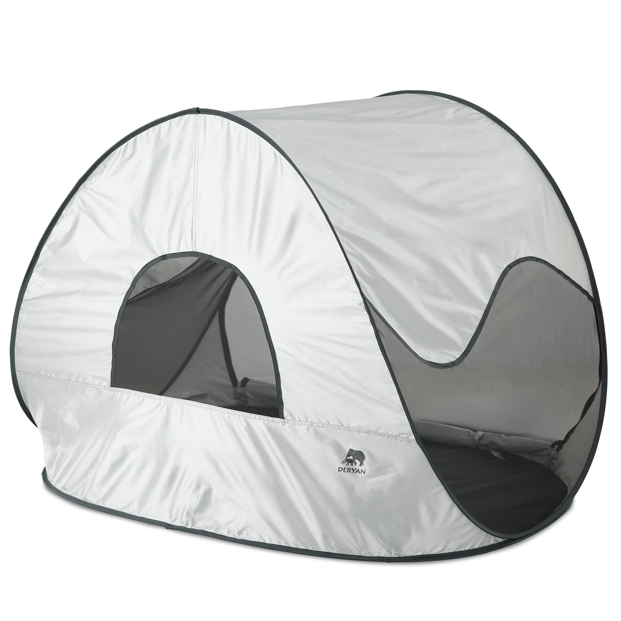 Deryan luxe Pop Up Zilver strandtent