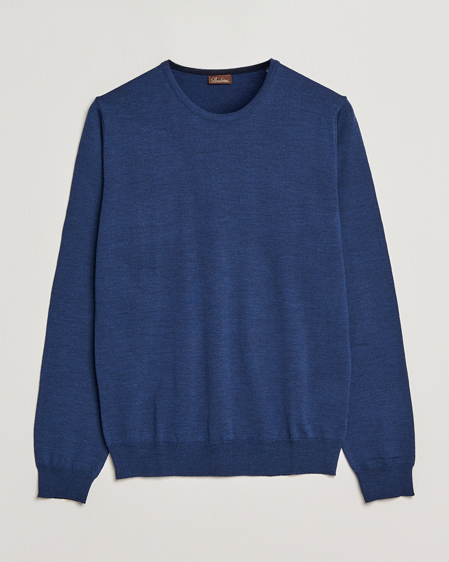 Stenströms Merino Crew Neck Blue