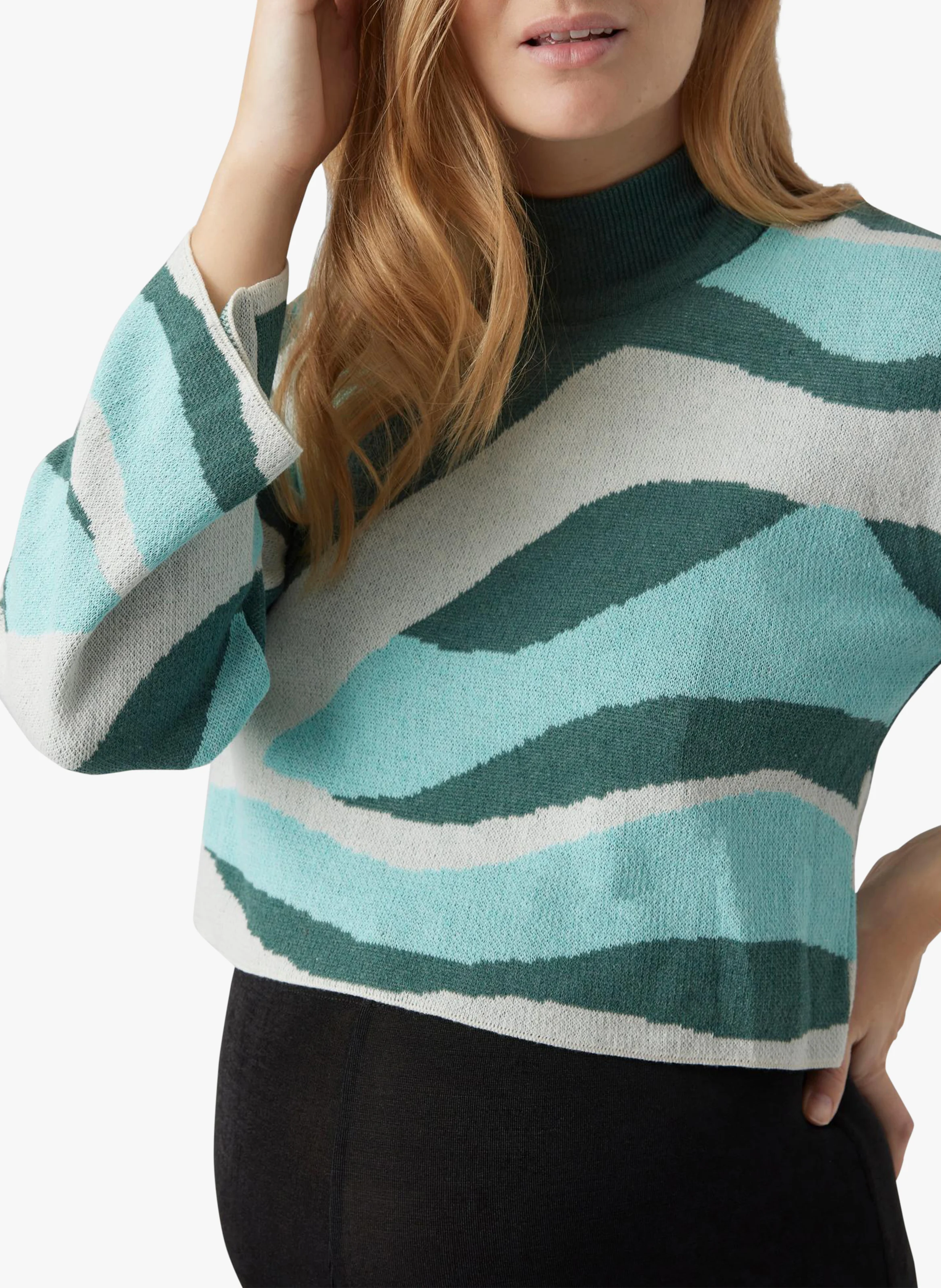 OLIVIA - Pull de grossesse court | Bleu