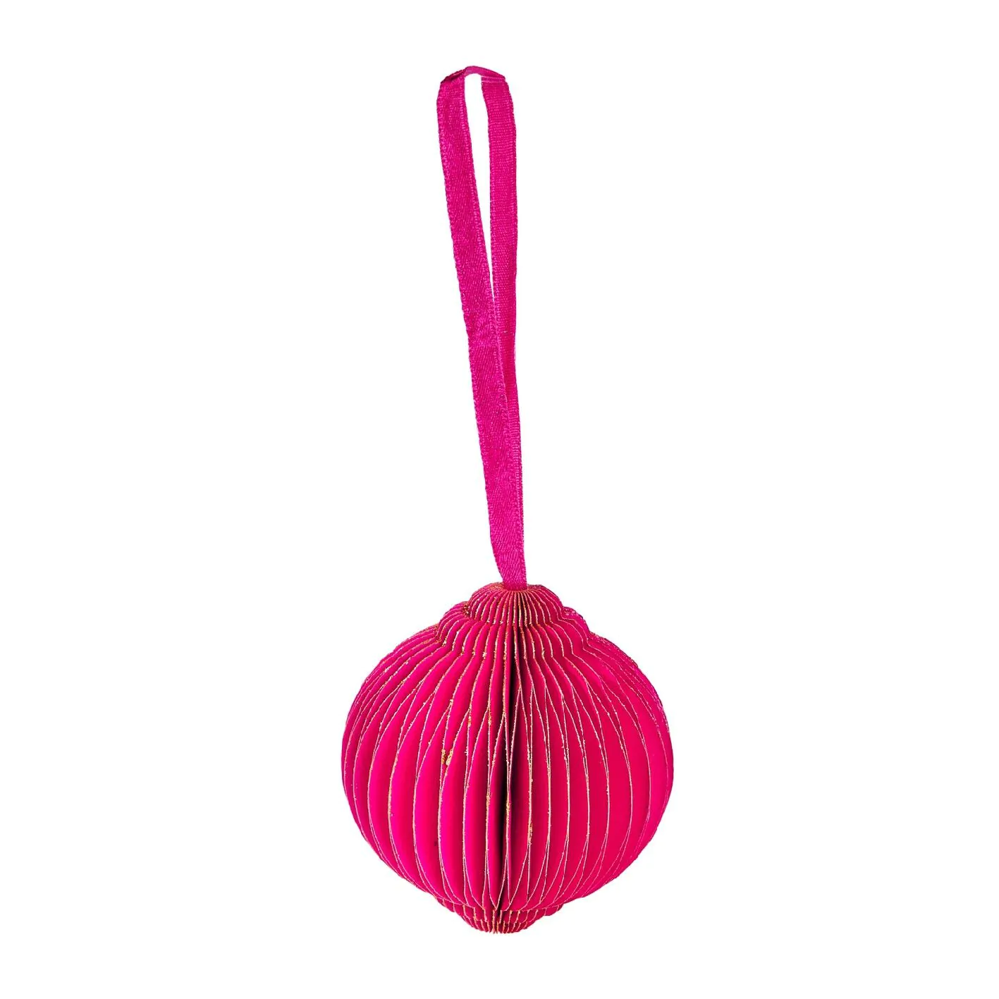 Weihnachtsbaumanhänger Wabe, Kugel, pink, 8 cm