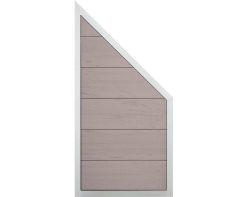 GroJa Novara eindelement, voorgemonteerd, zonder palen, frame zilver, 90 x 180/90 cm, zand