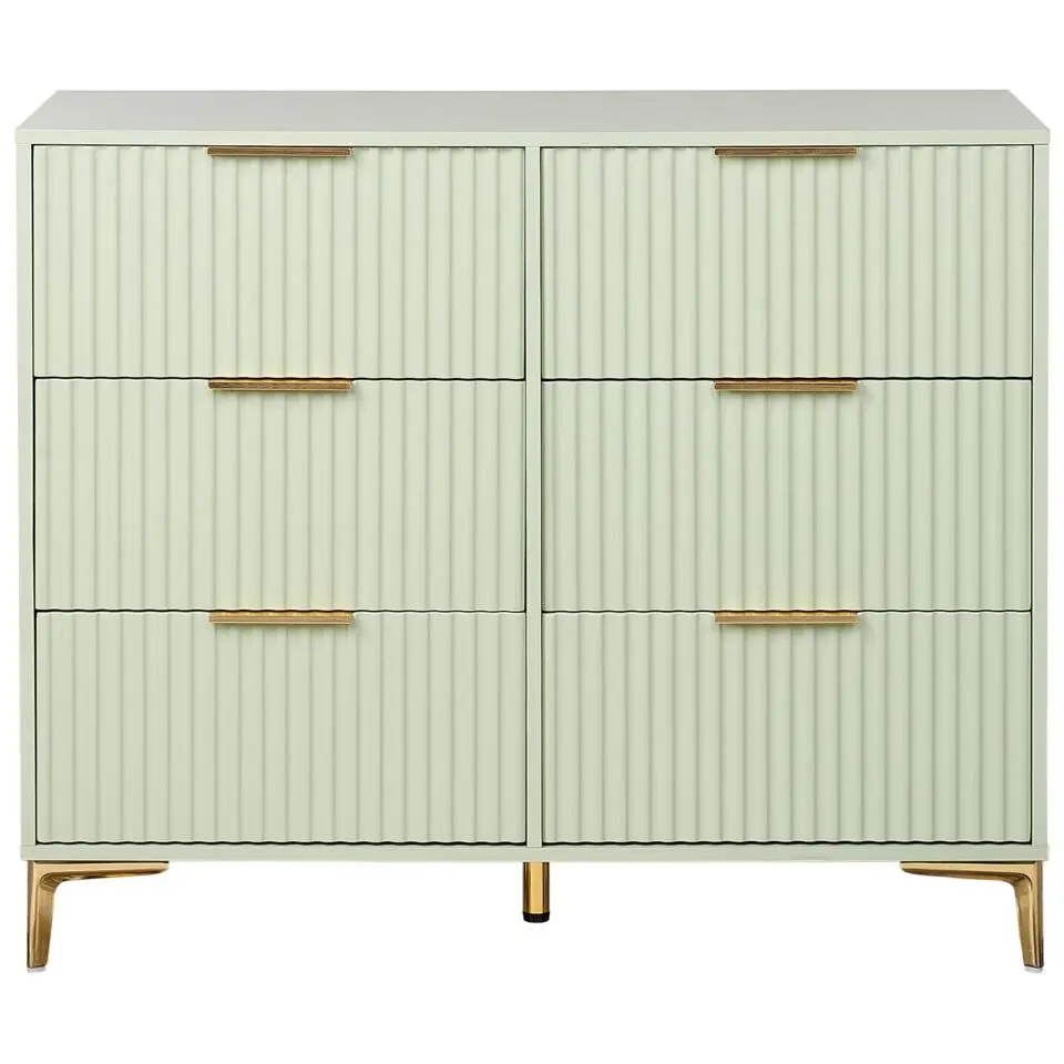 WALCOTT - Ladekast met 6 lades - Lichtgroen - MDF