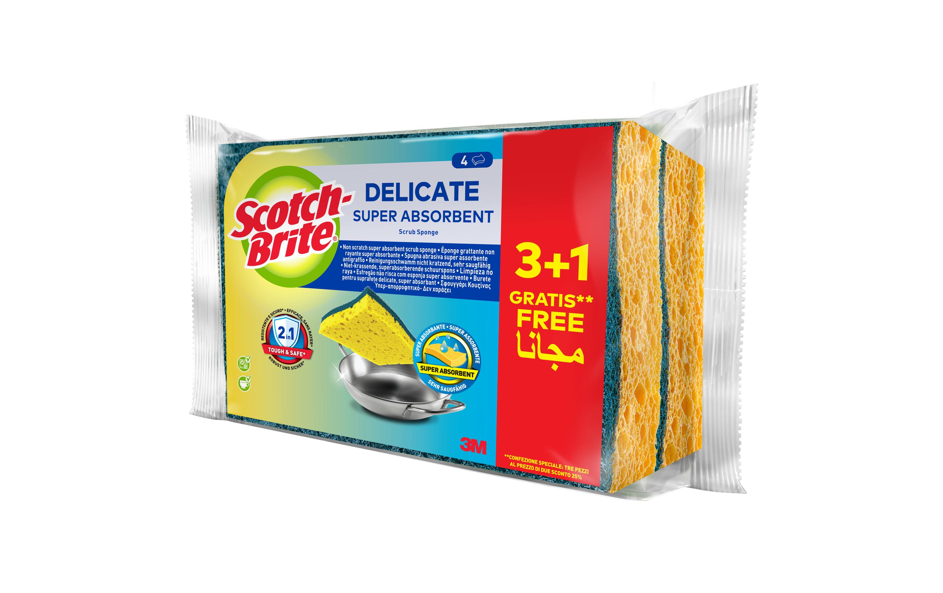 Schwamm Delicate 4 StückGriffschwamm