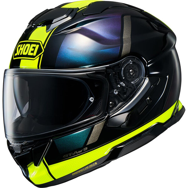 Shoei - Casque GT-Air 3 Scenario TC-3 / Noir / Jaune fluo / Violet