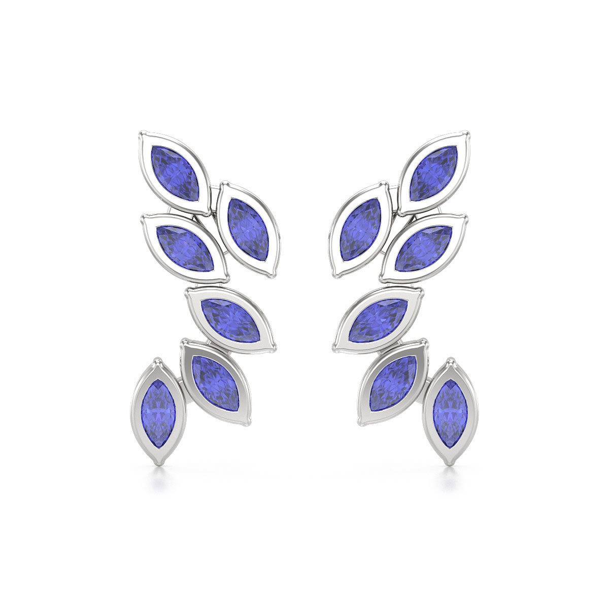 Boucles d'oreilles ADEN Tanzanite sur Argent 925 1.71grs