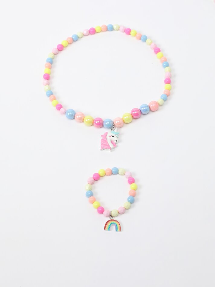 Conjunto de colar e pulseira de unicórnio - Vários modelos
