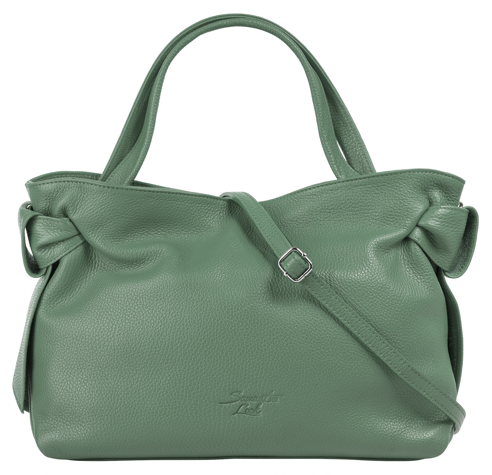 Samantha Look Henkeltasche echt Leder, Made in Italy