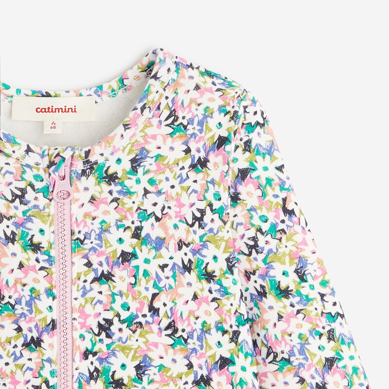 Pyjama bébé fille semi fleuri blanc Catimini Blanc
