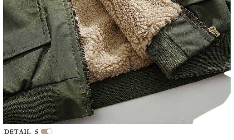 purplelouve - Fleece gevoerde jas met rits
