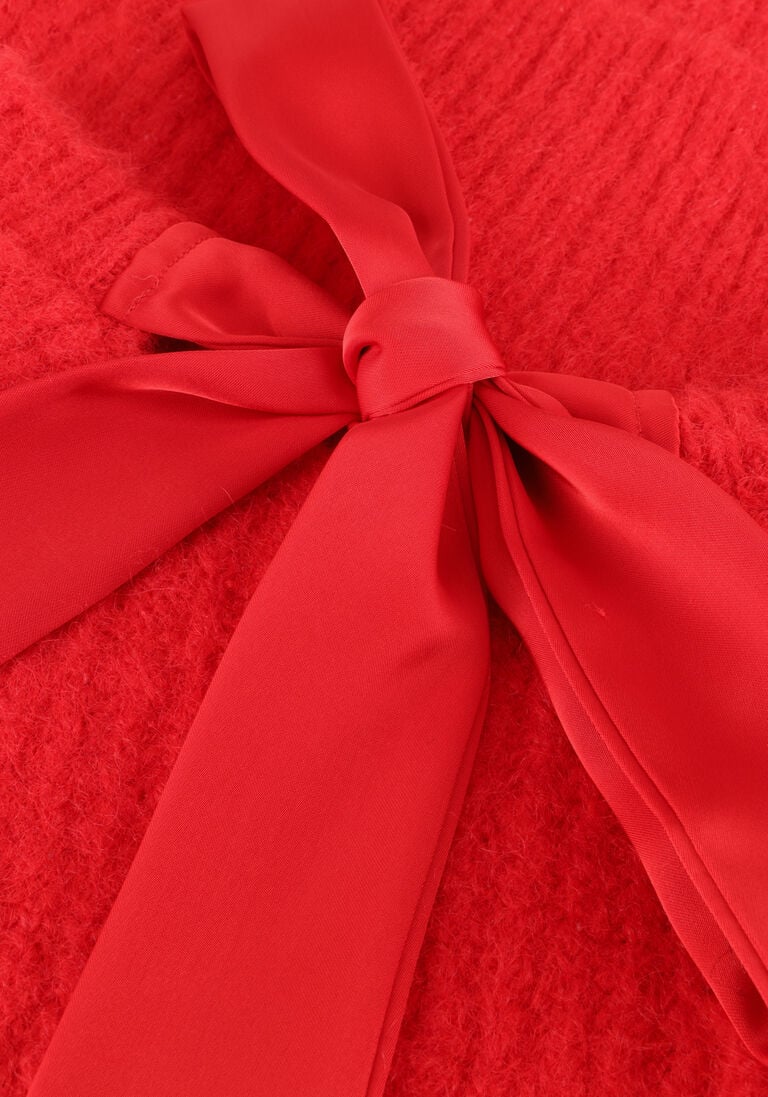 rode co'couture trui coralie bow rib knit