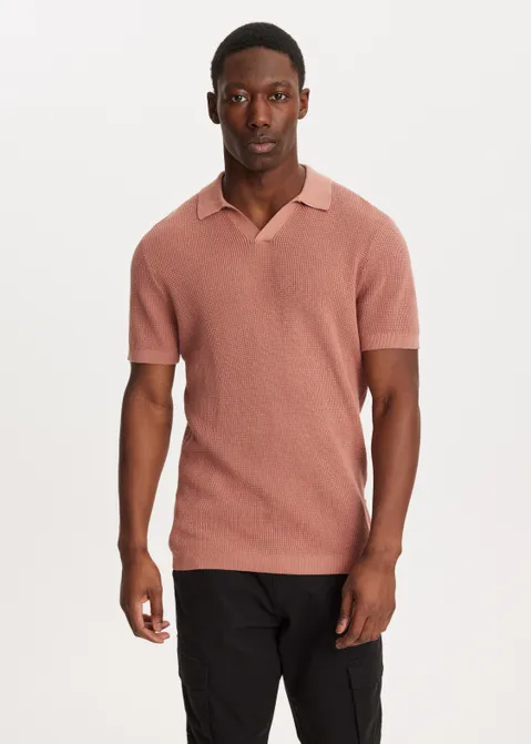 Gebreide polo rood (TERRA)