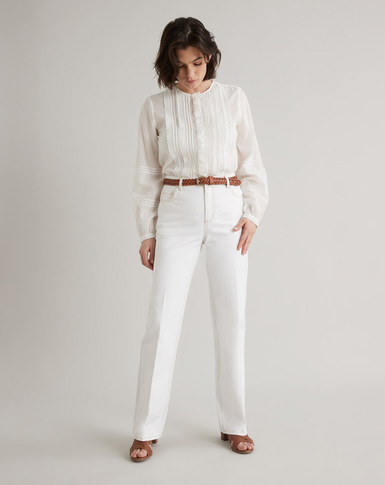 Cyrillus Jean flare blanc