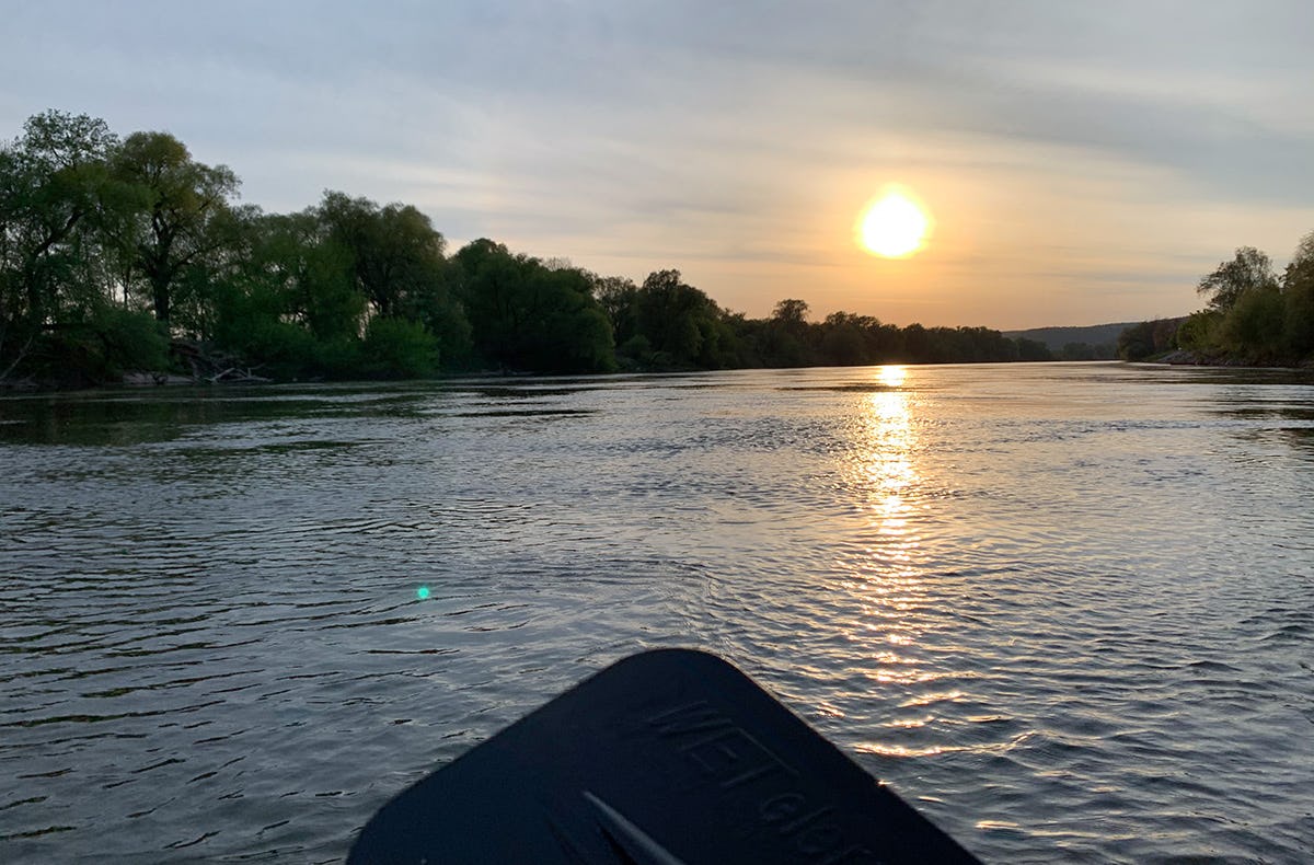 Romantische Kanu Abendfahrt