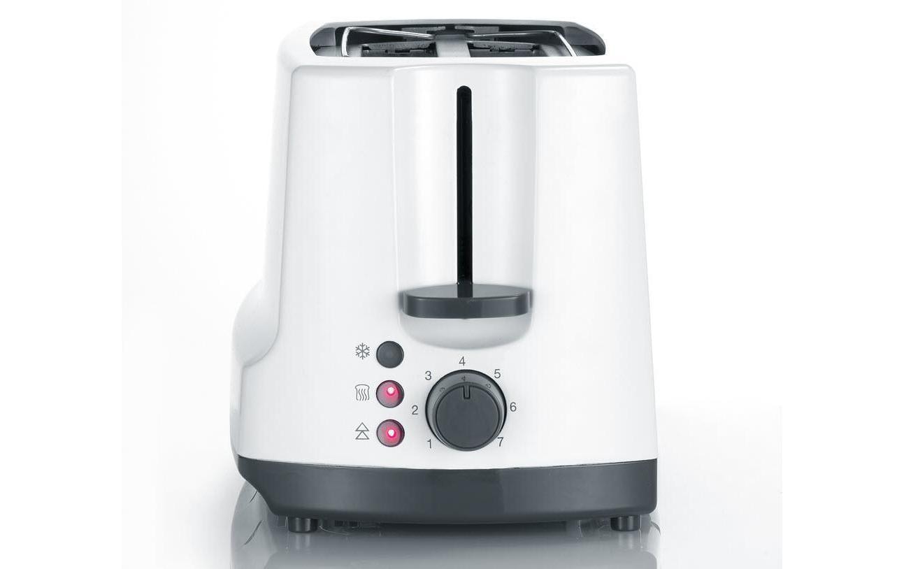 Toaster AT 2234 Weiss/SchwarzLangschlitz Toaster, Weiss/Schwarz