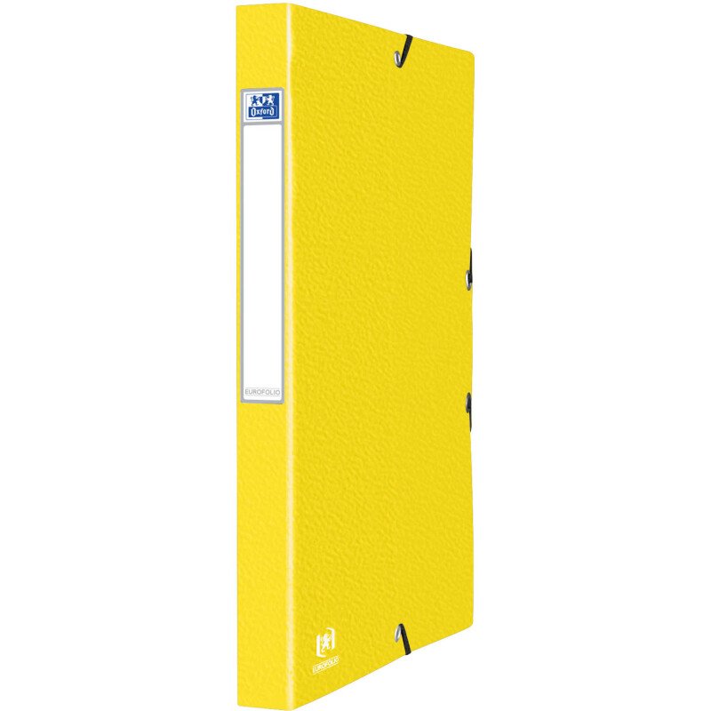 Chemise box carte EUROFOLIO+ Oxford 24 x 32 cm dos 2,5 cm couleurs assorties