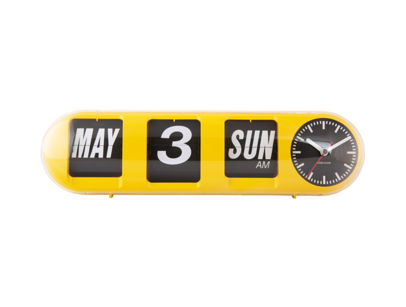 Wall Clock Tube Flip KA6032GR Jungle green