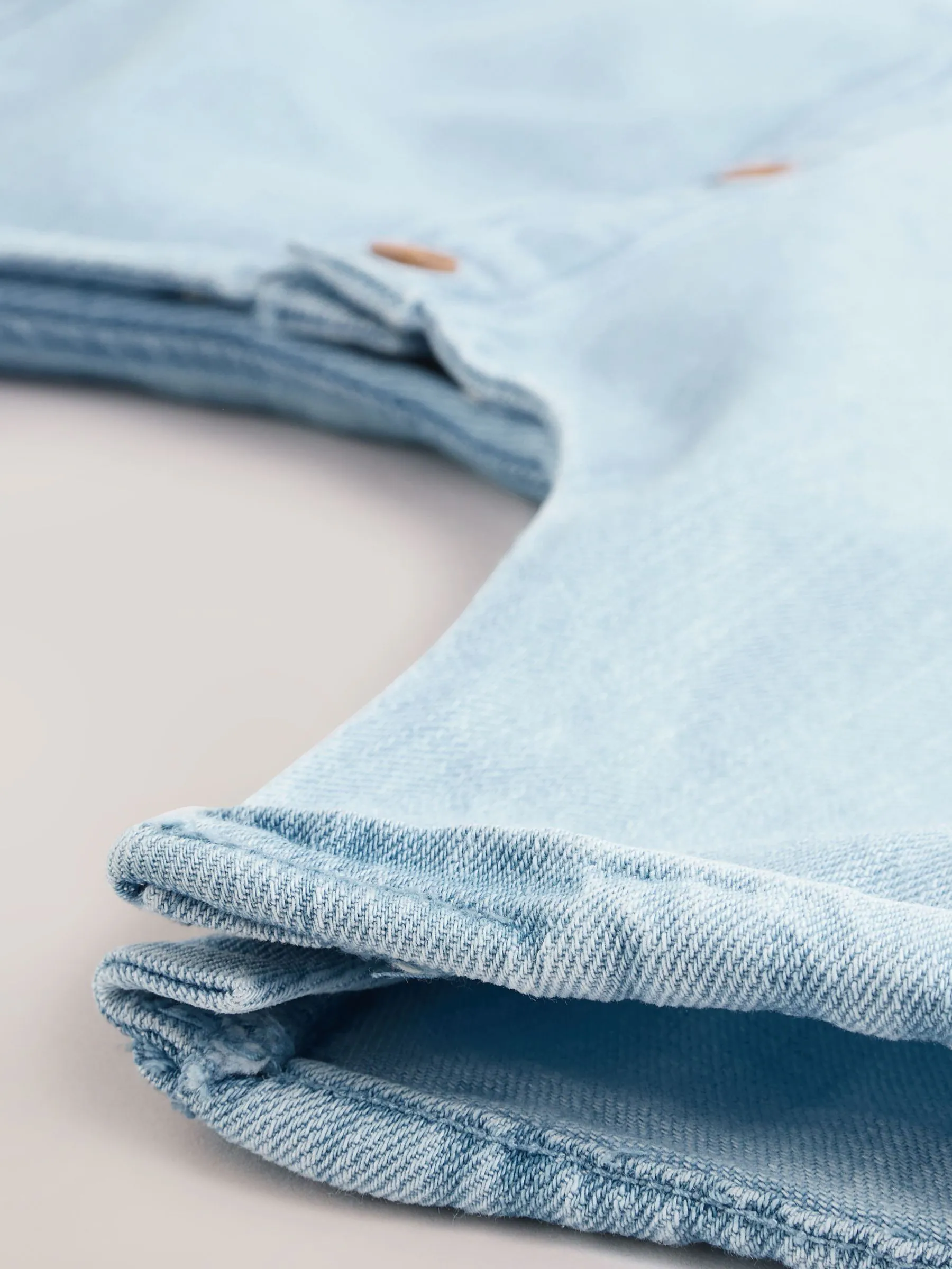Denimblauw - Babyset van tuinbroek en rompertje (0mnd-2jr)