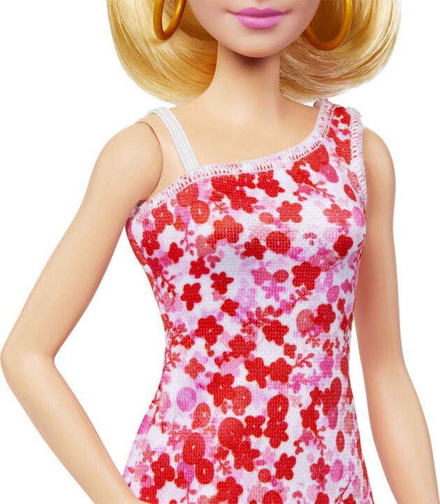 Barbie Dukke - Fashionista - Blondine Med Blomster Kjole