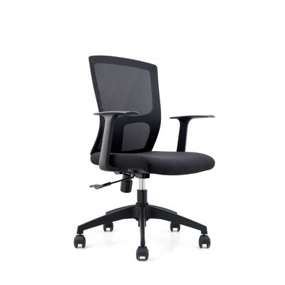 Fauteuil de bureau ROBIN - accoudoirs fixes - noir