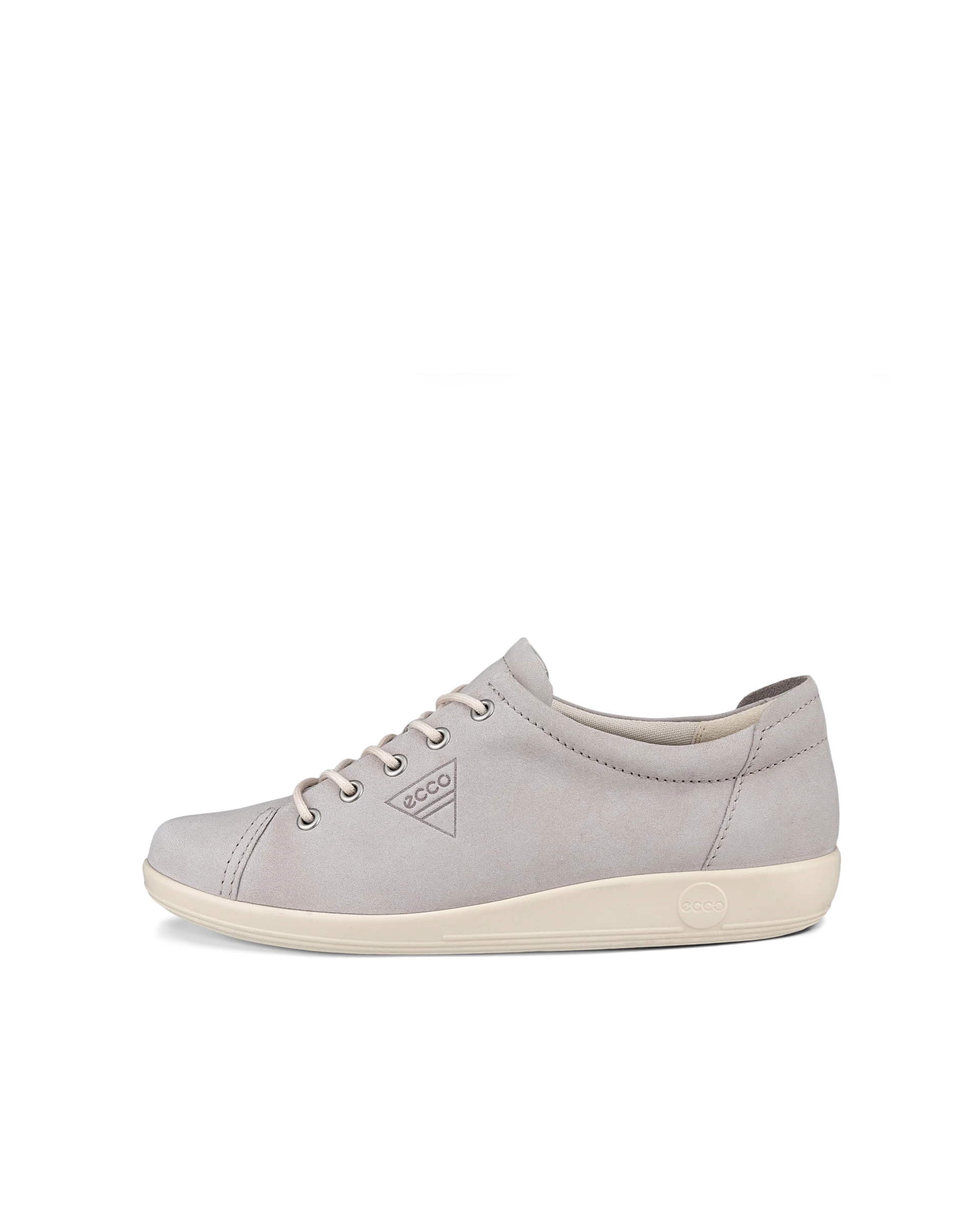 ECCO SOFT 2.0 Damen Sneaker aus Nubukleder Grau