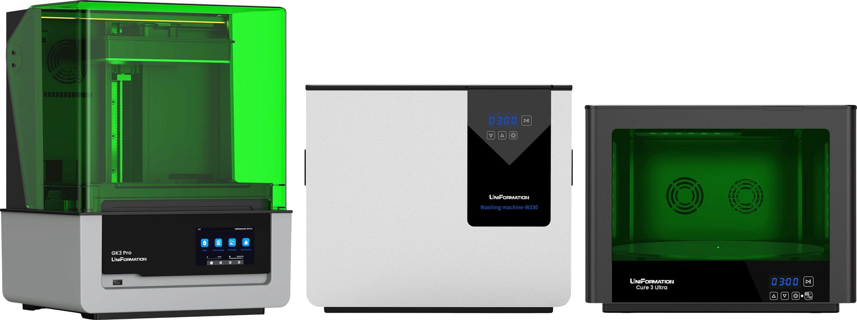 UniFormation  GK3 Pro Bundle, GK3 Pro + W230 + Cure3    Dein Profi Setup für Resin Druck