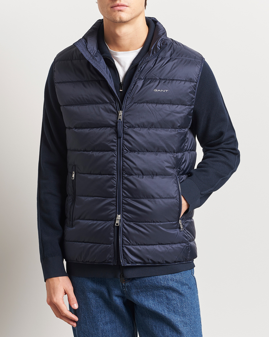 GANT The Light Down Gilet Evening Blue