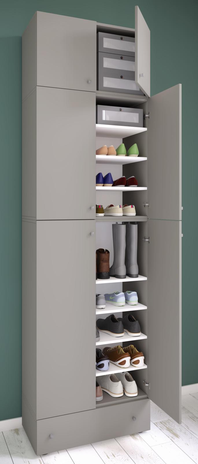 Mehrzweckschrank LONA XXL - grau - Holz - 240 cm