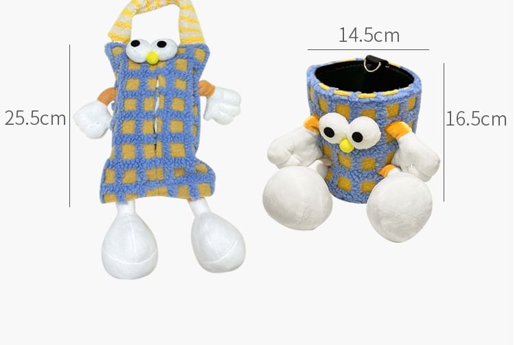 Lazy Corner - Monster gestreepte chenille prullenbak