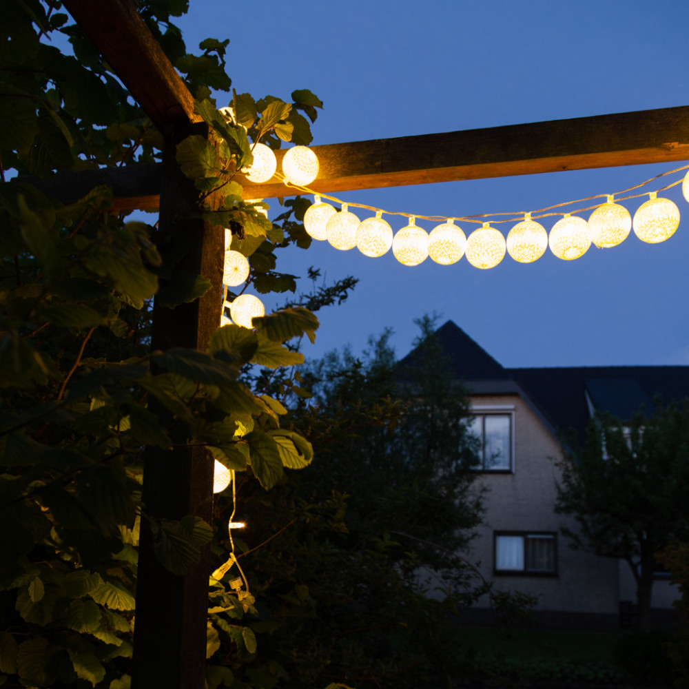 Cotton Ball Lights Outdoor extension kit lichtslinger - Blanco